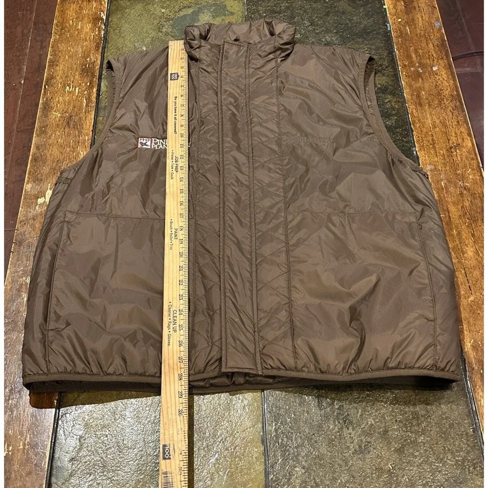 Beretta Brown Quilted Vest Mens XL Puffer With Pockets Pine Hill Plantation Logo